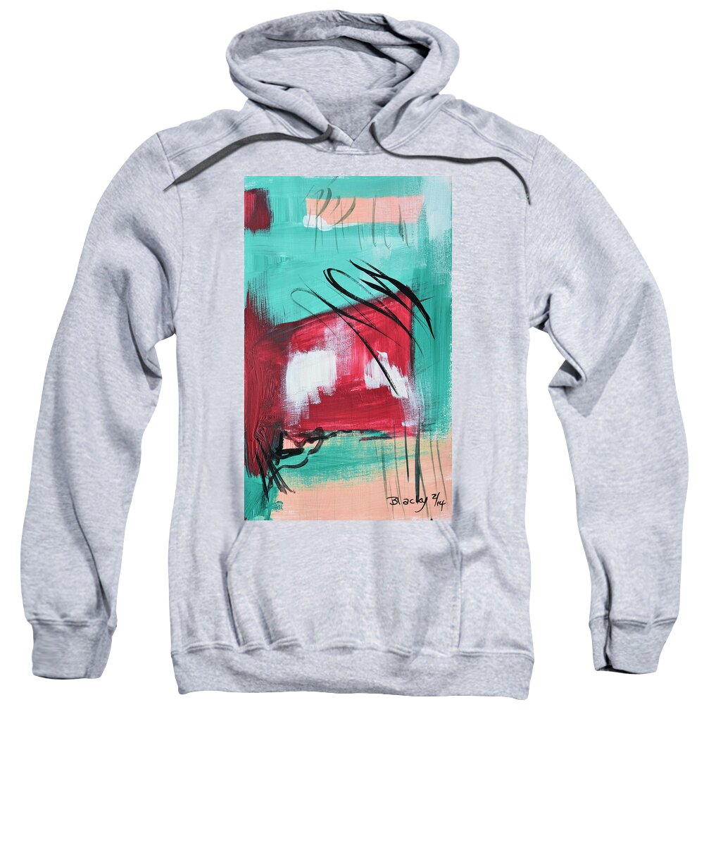 Miami Sweatshirt featuring the painting Staying In Miami by Donna Blackhall