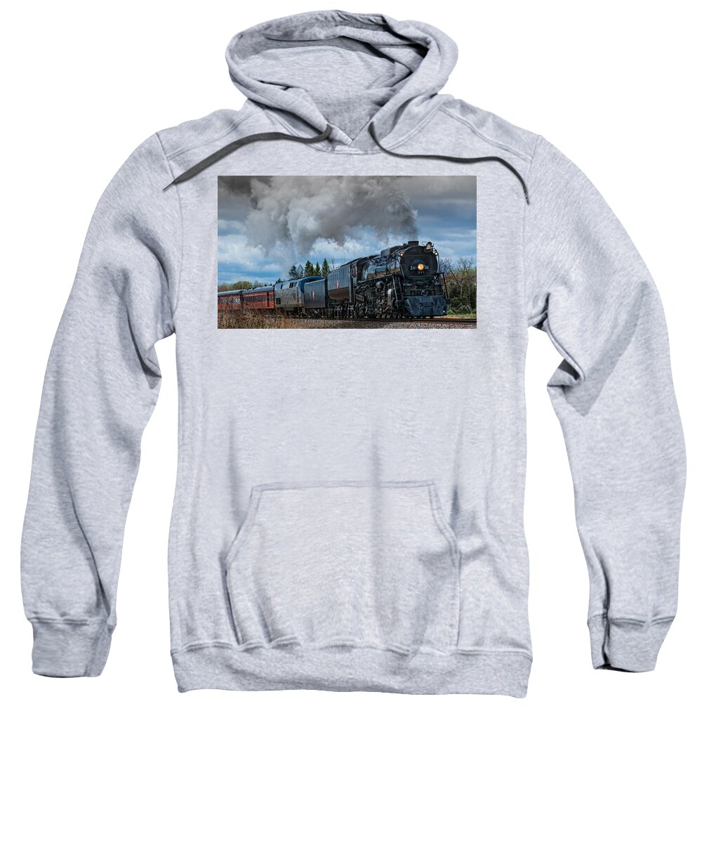 Steam Sweatshirt featuring the photograph Steam Engine 261 by Paul Freidlund