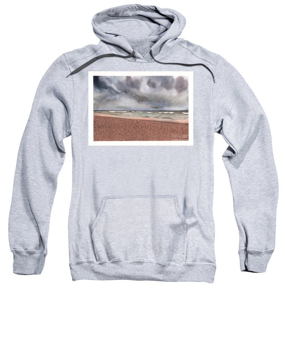 Beach Sweatshirt featuring the painting Stinson Beach by Hilda Wagner