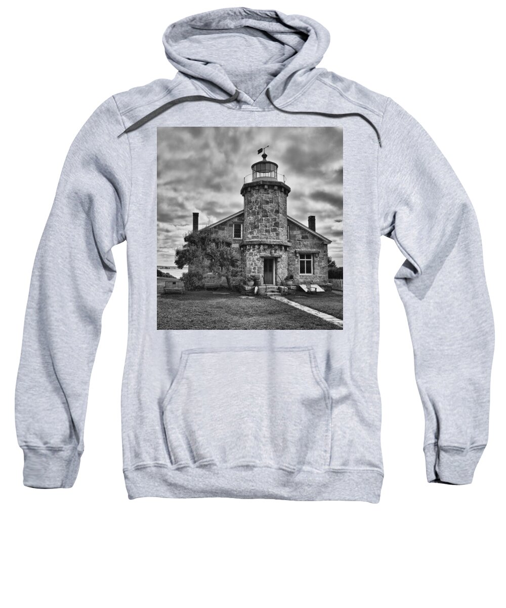 Buildings Sweatshirt featuring the photograph Stonington Lighthouse 15328b by Guy Whiteley