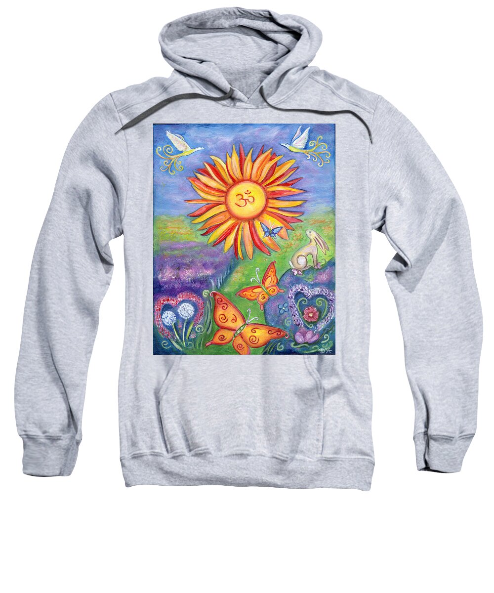 Summer Sweatshirt featuring the painting Summer by Diana Haronis