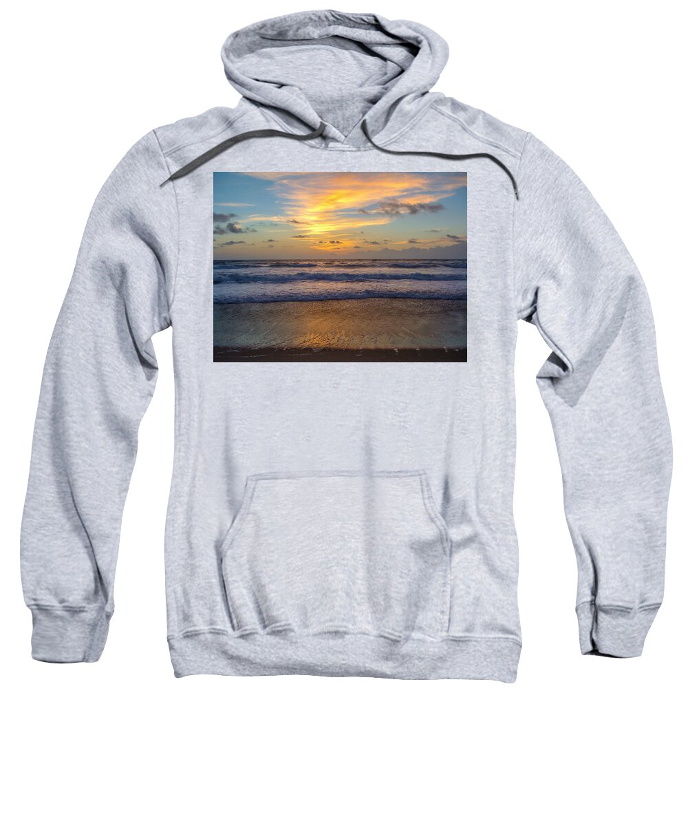 Sunrise Sweatshirt featuring the photograph Sunrise in Salvo by Stacy Abbott