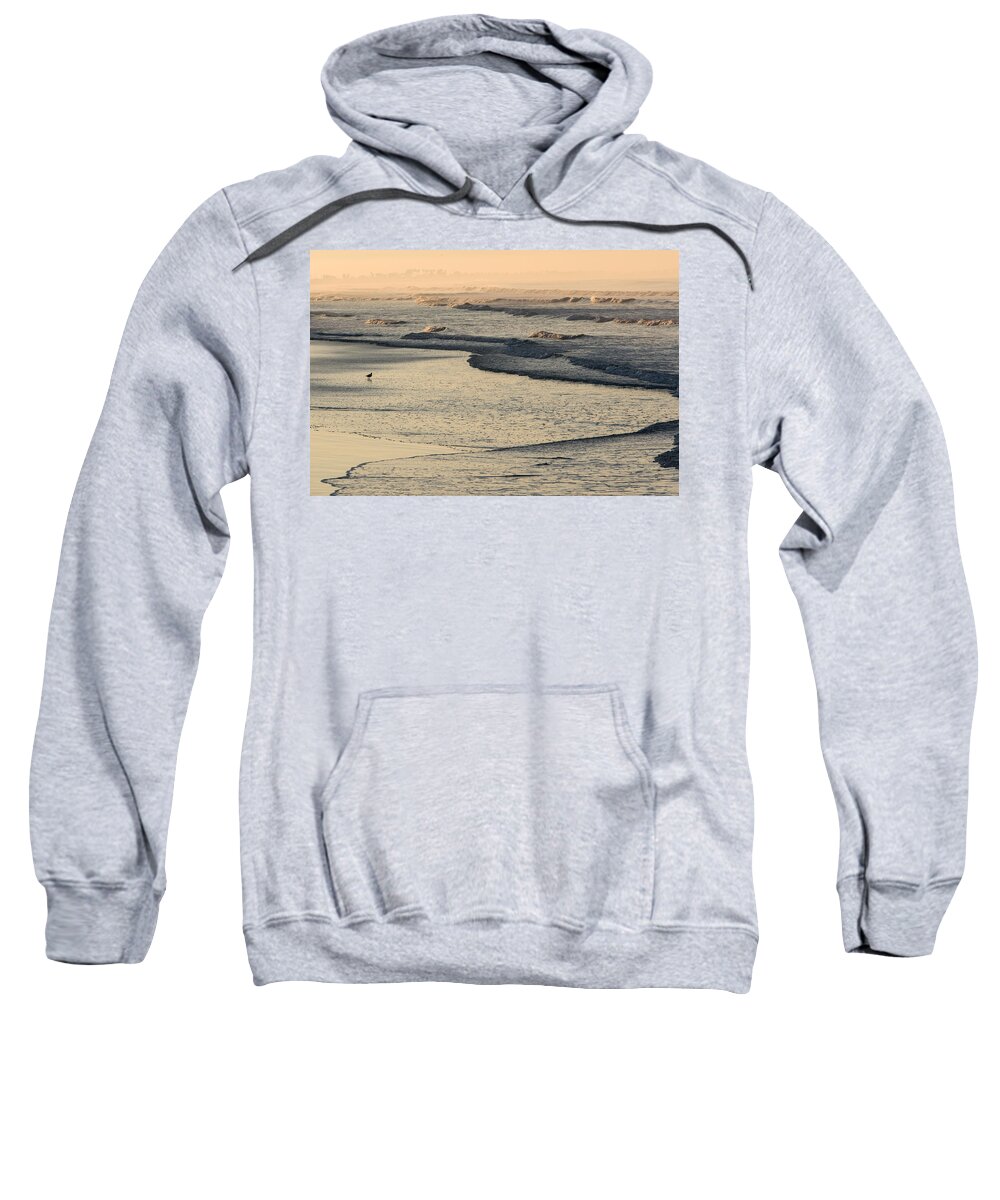 America Sweatshirt featuring the photograph Sunrise on the Ocean by John Wadleigh