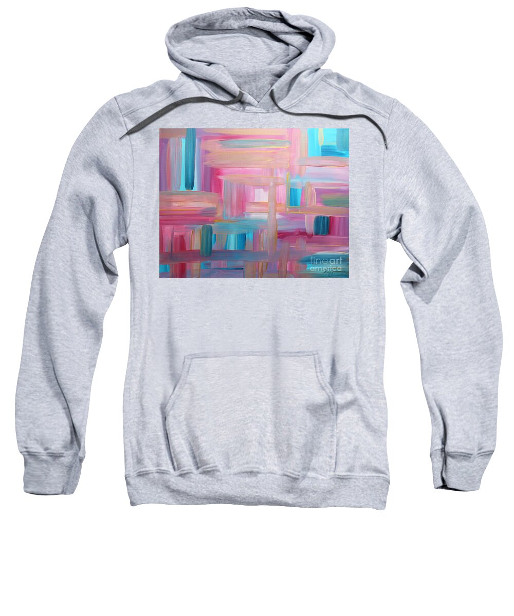 Acrylic Sweatshirt featuring the painting Sunset Abstract by Stacey Zimmerman