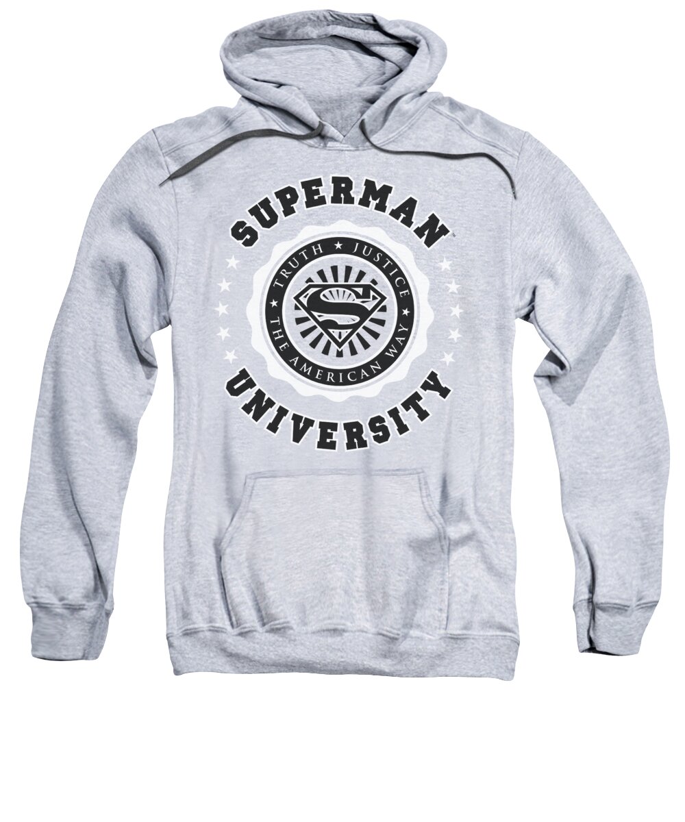 Superman Sweatshirt featuring the digital art Superman - Superman University by Brand A