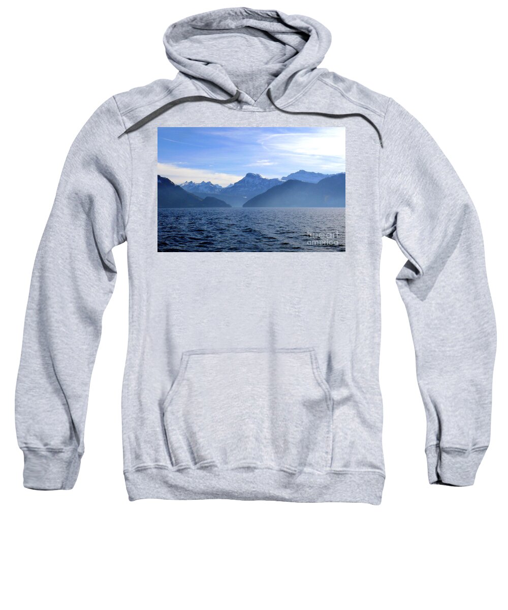 Panoramic Sweatshirt featuring the photograph Swiss Alps 2 by Amanda Mohler