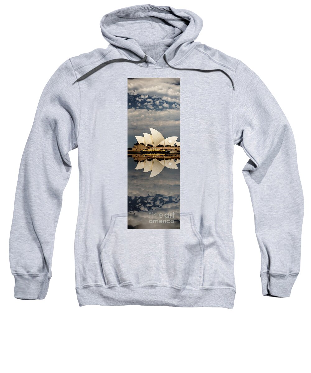 Sydney Opera House Sweatshirt featuring the photograph Sydney Opera House with clouds by Sheila Smart Fine Art Photography