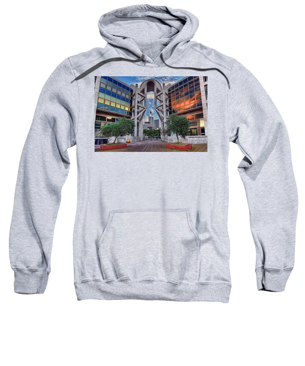 Israel Sweatshirt featuring the photograph Tel Aviv Performing Arts Center by Ronsho