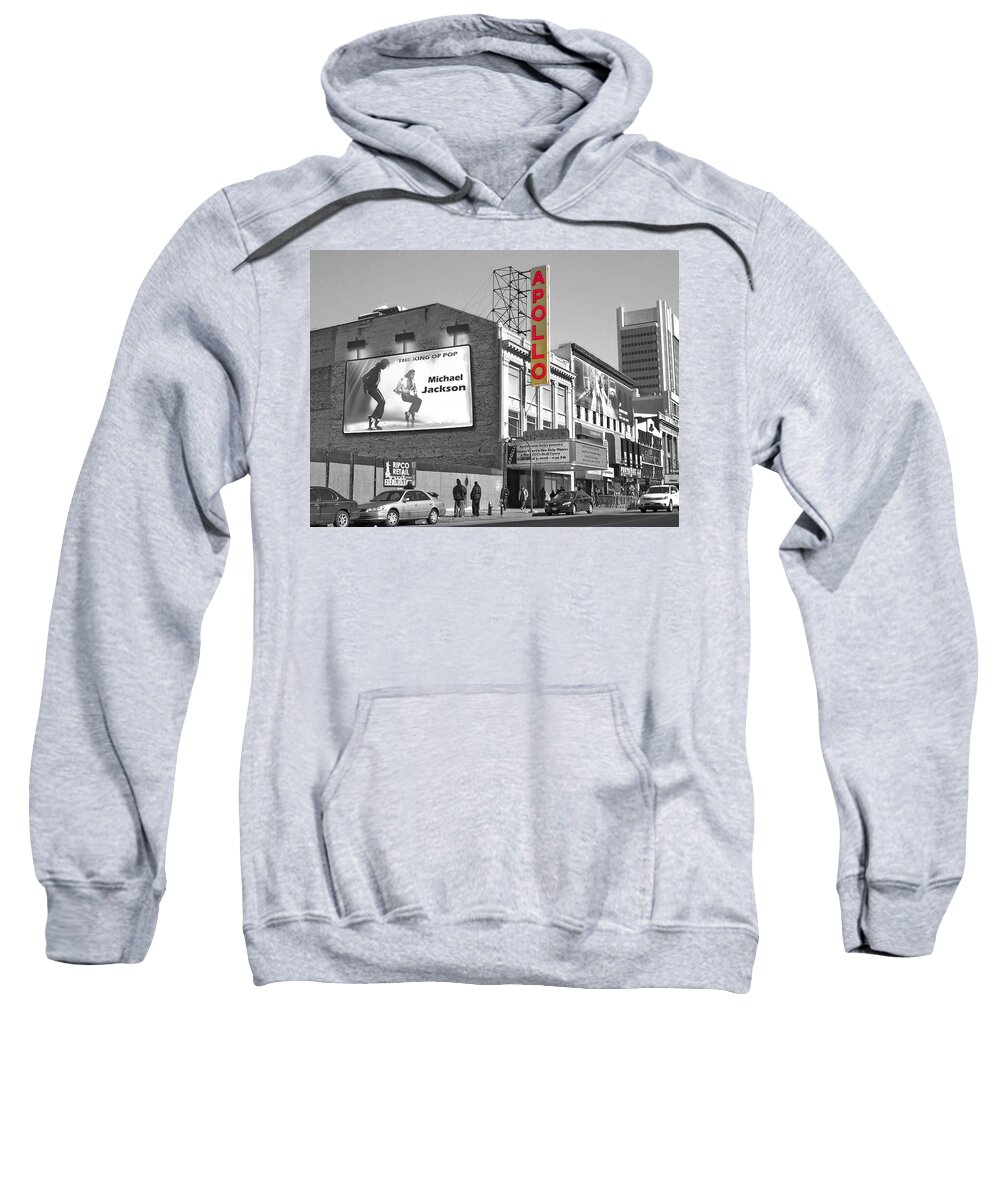 Advertisements Sweatshirt featuring the photograph The Apollo Theater by Nina Bradica