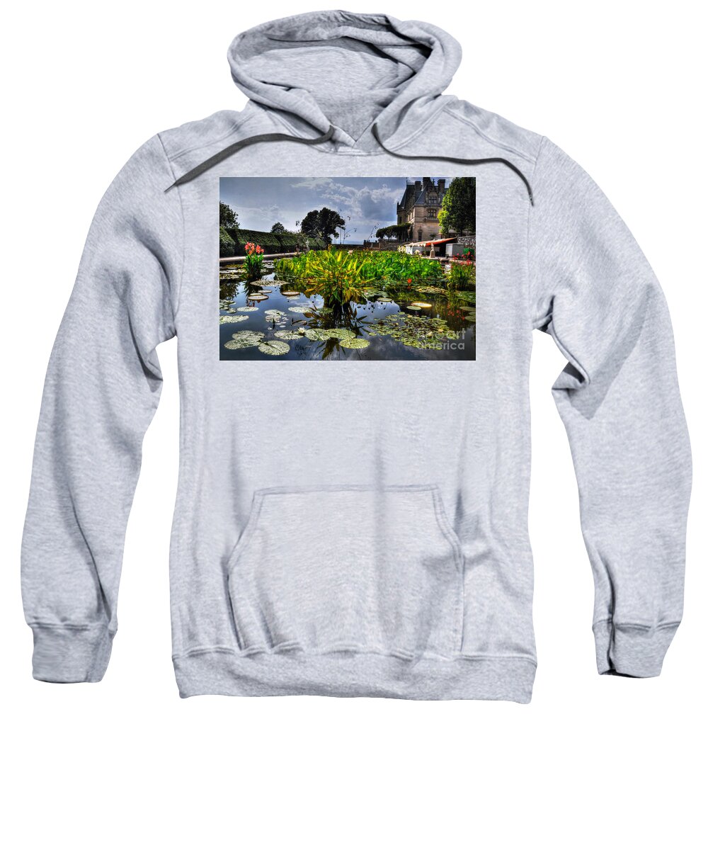 The Biltmore Estate Gardens Sweatshirt featuring the photograph The Biltmore Estate Gardens by Savannah Gibbs