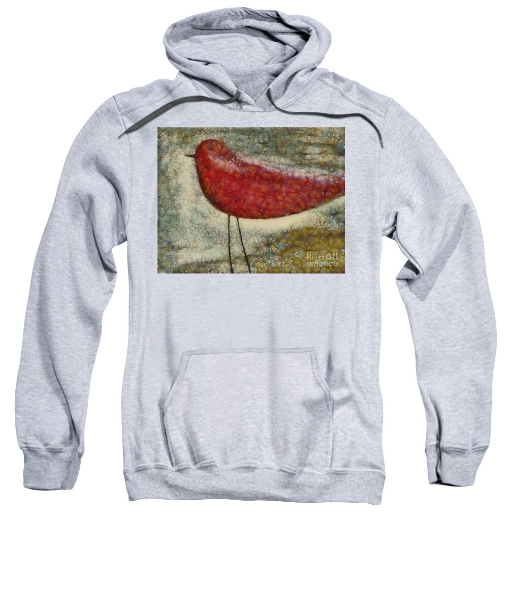 Bird Mixed Media Sweatshirt featuring the painting The Bird Sp0901 by Variance Collections