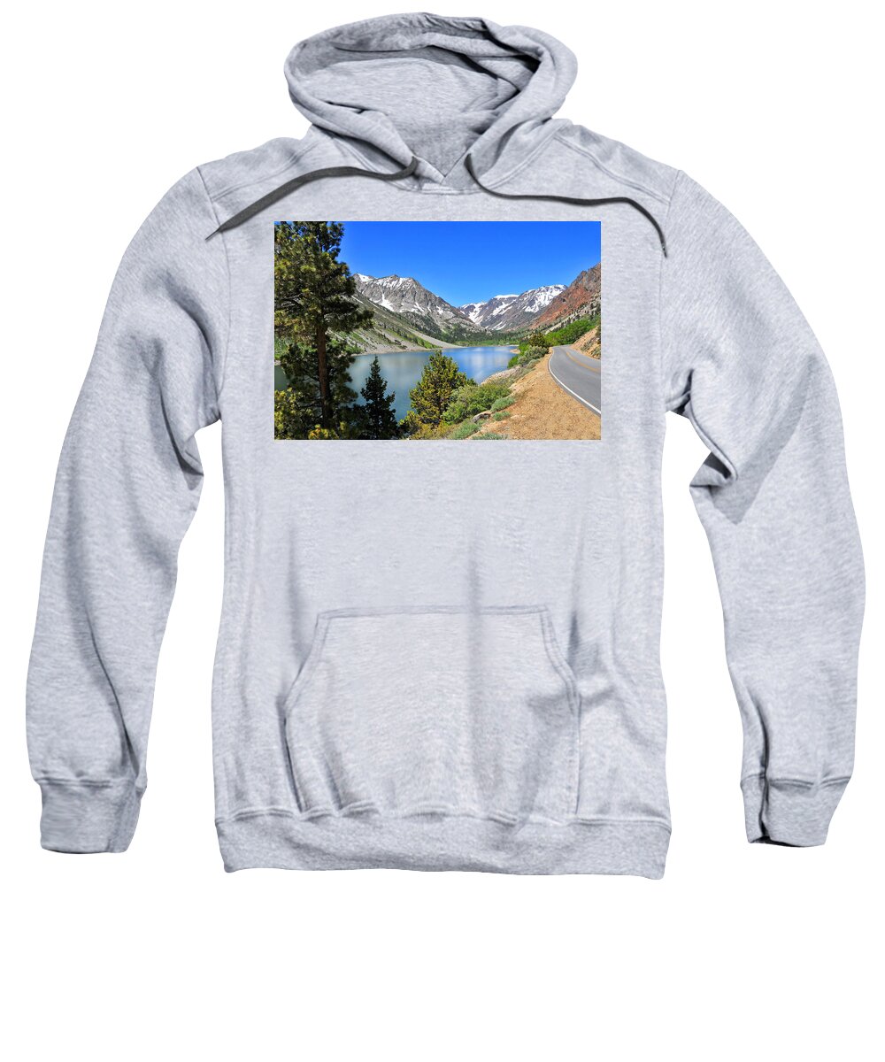 Lundy Sweatshirt featuring the photograph The Drive by Lundy Lake by Lynn Bauer