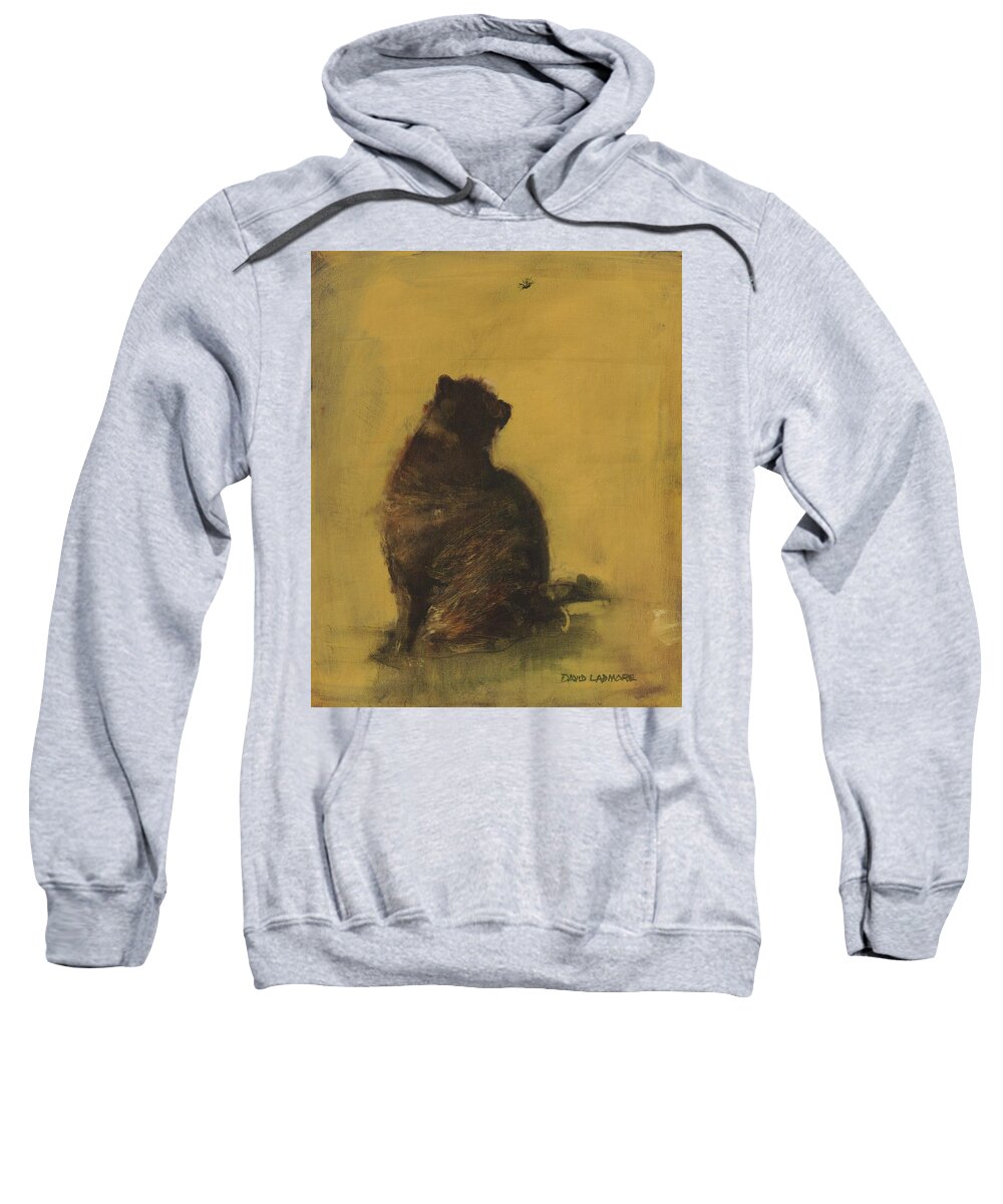Cat Sweatshirt featuring the painting The Entomologist by David Ladmore