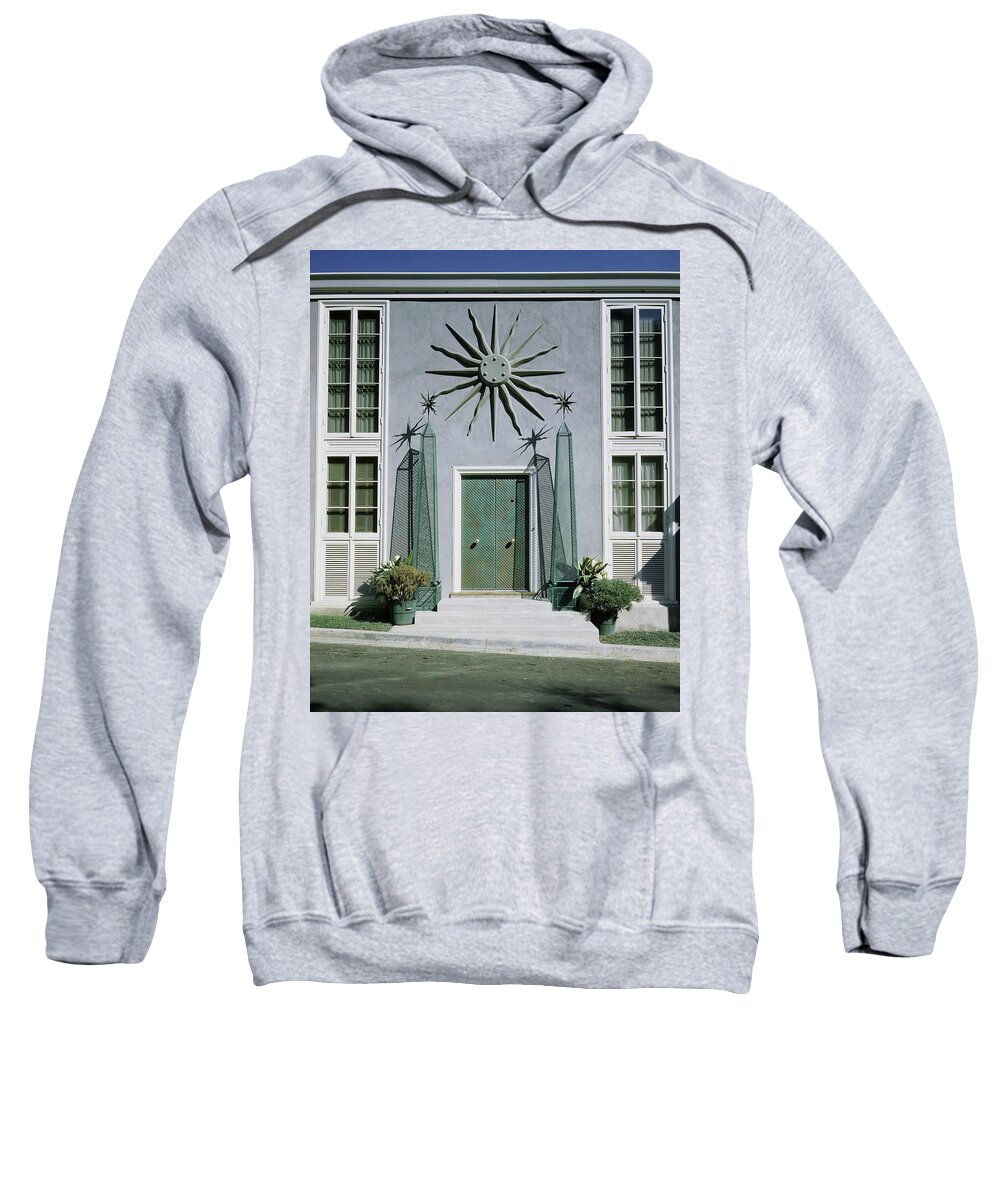 Nobody Sweatshirt featuring the photograph The Facade Of Tony Duquette's House by Shirley C. Burden