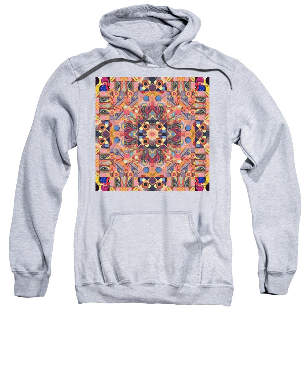 Abstract Sweatshirt featuring the painting The Joy of Design Mandala Series Puzzle 4 Arrangement 1 by Helena Tiainen