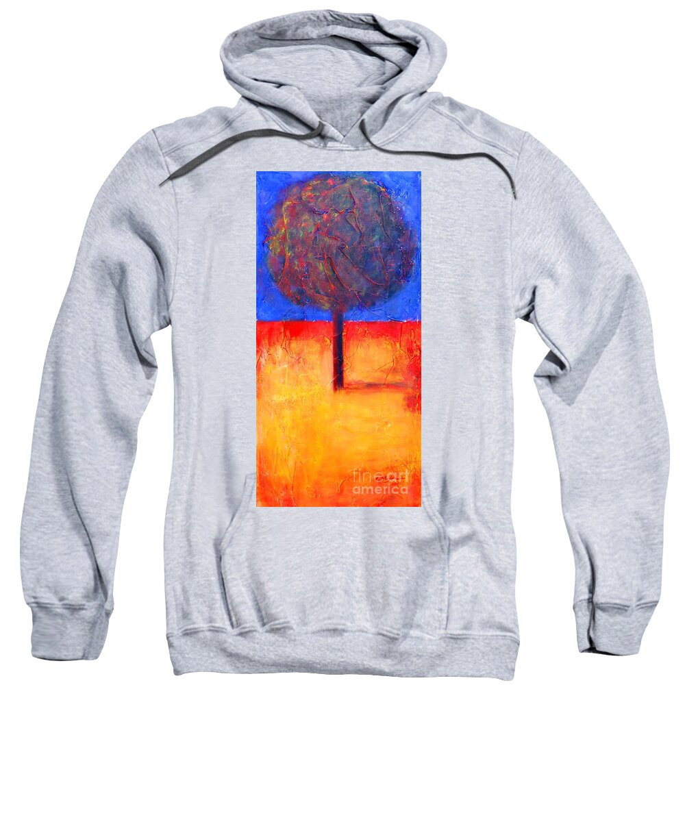 Painting Sweatshirt featuring the painting The Lonely Tree in Autumn by Cristina Stefan