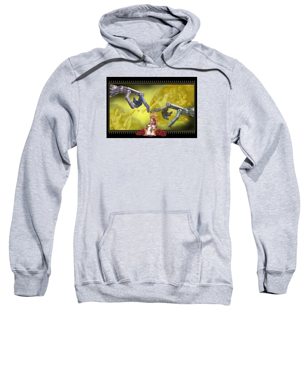Religion Sweatshirt featuring the digital art The Touch by Scott Ross