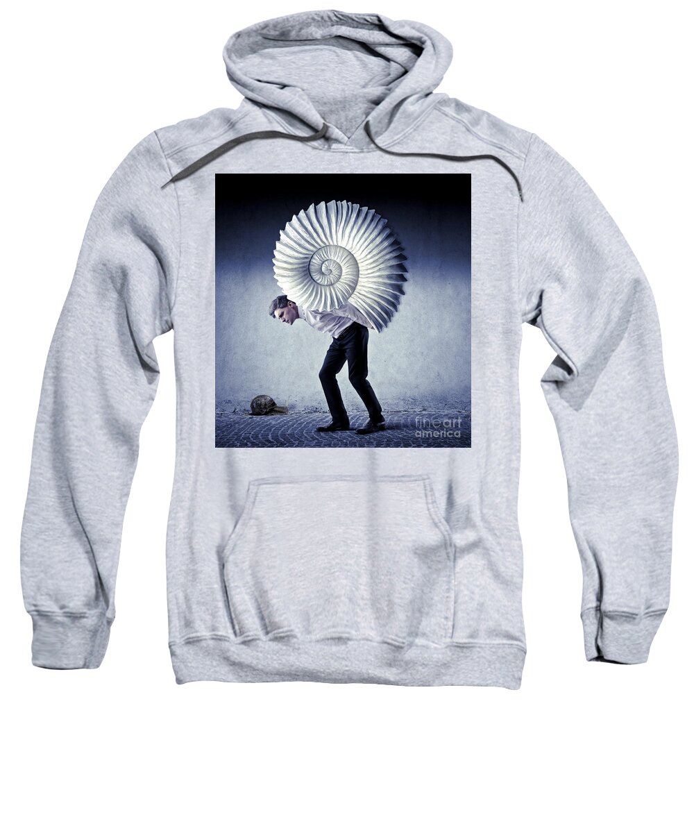 Surreal Sweatshirt featuring the digital art The Weight of Life by Aimelle Ml