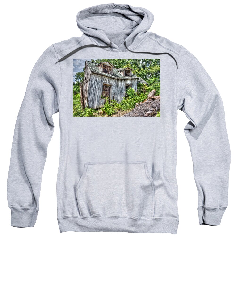 Decay Sweatshirt featuring the digital art There Was A Crooked Man by Dan Stone