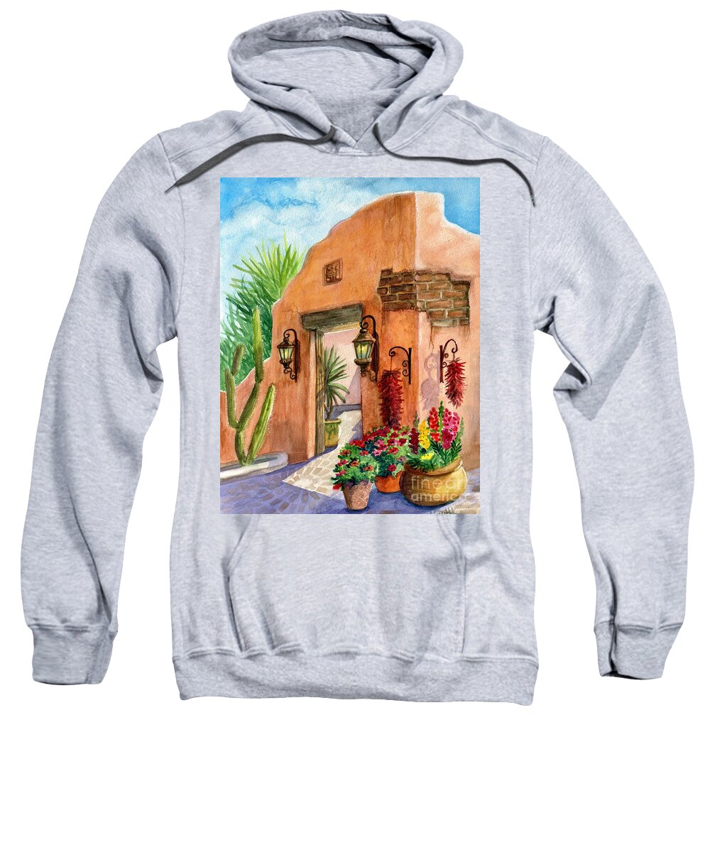 Tia Rosa's Sweatshirt featuring the painting Tia Rosa Time by Marilyn Smith