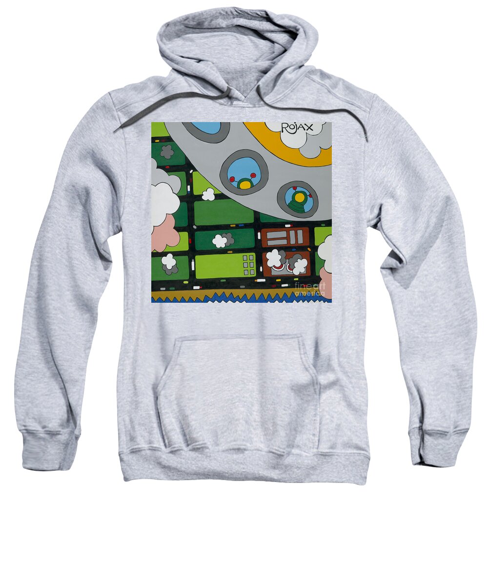 Spaceship Sweatshirt featuring the painting Tourists by Rojax Art