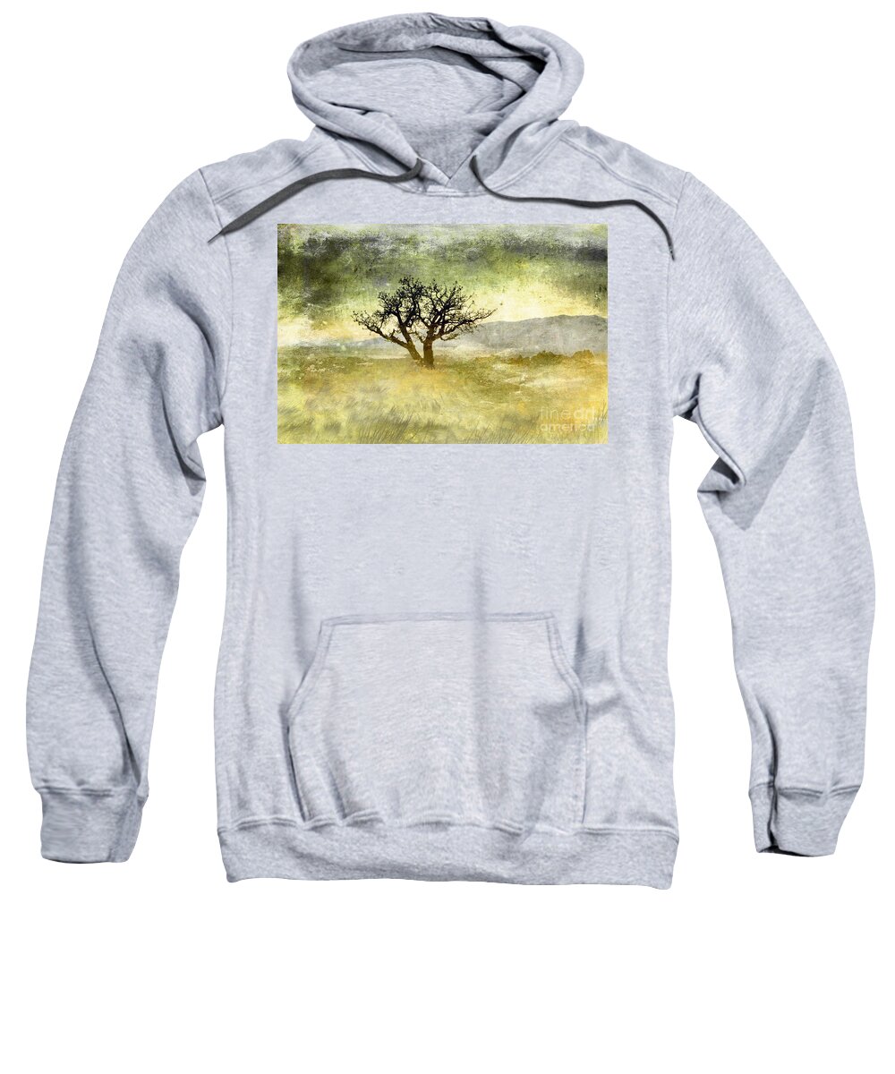 Trees Sweatshirt featuring the photograph Tree at Dusk in Waikoloa 3 by Ellen Cotton