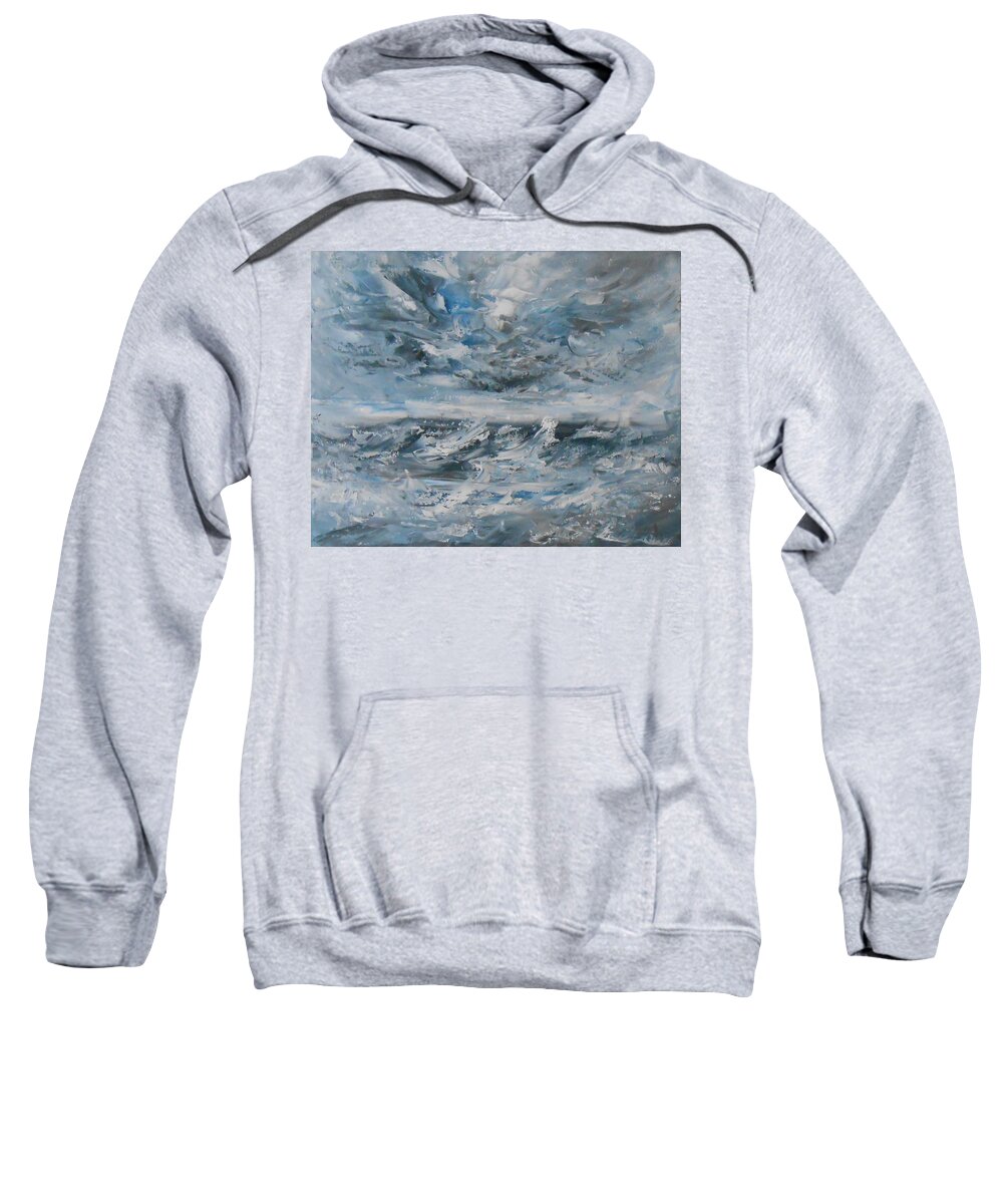Sky Sweatshirt featuring the painting Turbulence by Jane See