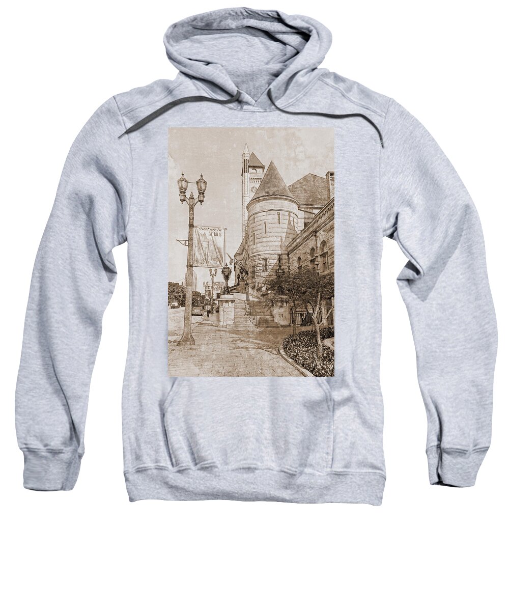 Union Station Sweatshirt featuring the photograph Union Station St Louis MO by Greg Kluempers