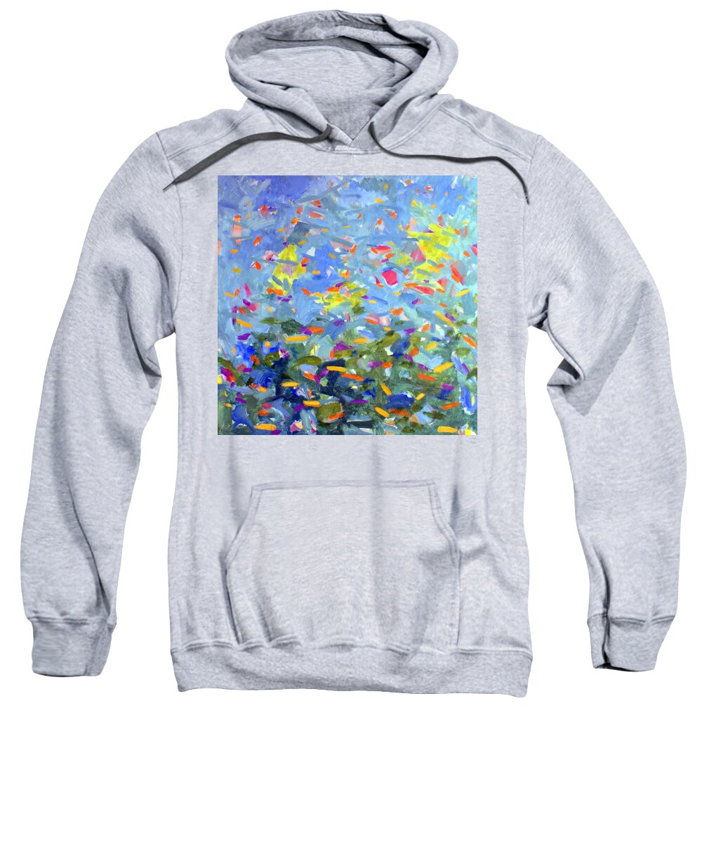 Landscape Sweatshirt featuring the painting Untitled #14 by Steven Miller