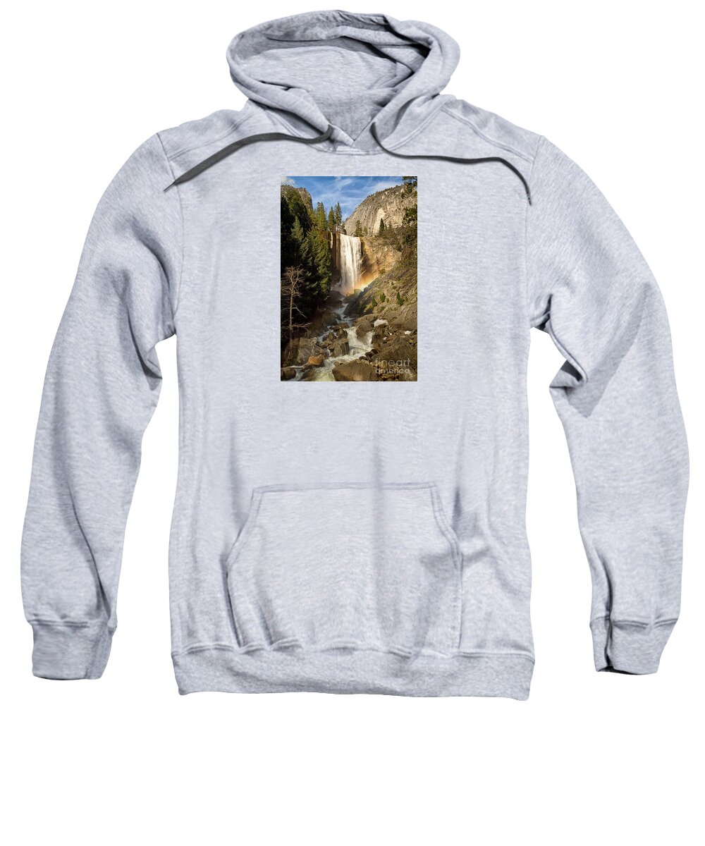 California Sweatshirt featuring the photograph Vernal Fall rainbow by Alice Cahill