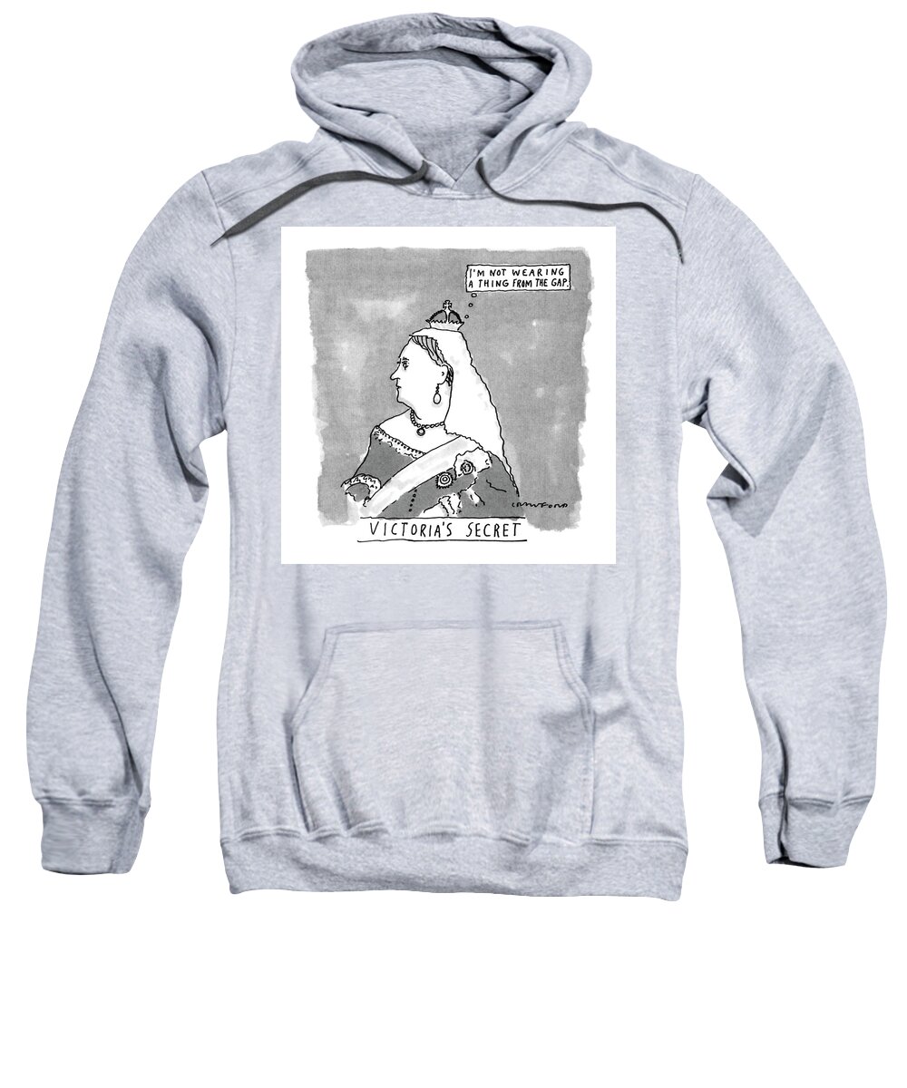 Style Sweatshirt featuring the drawing Victoria's Secret by Michael Crawford