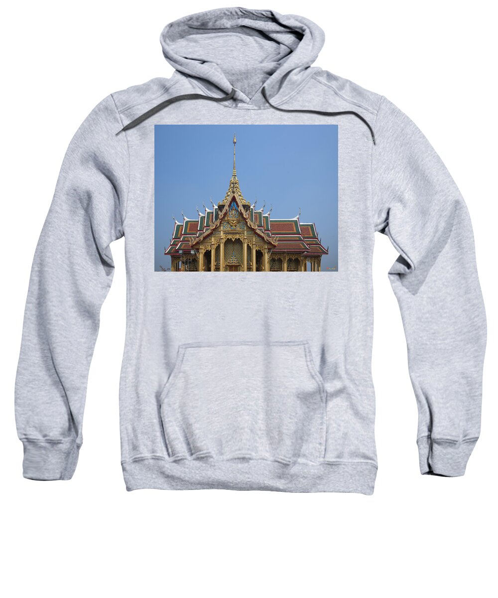 Temple Sweatshirt featuring the photograph Wat Thung Setthi Ubosot Roof DTHB1544 by Gerry Gantt