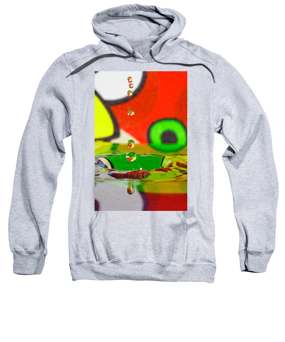  Abstract Sweatshirt featuring the photograph Water Dew by Peter Lakomy