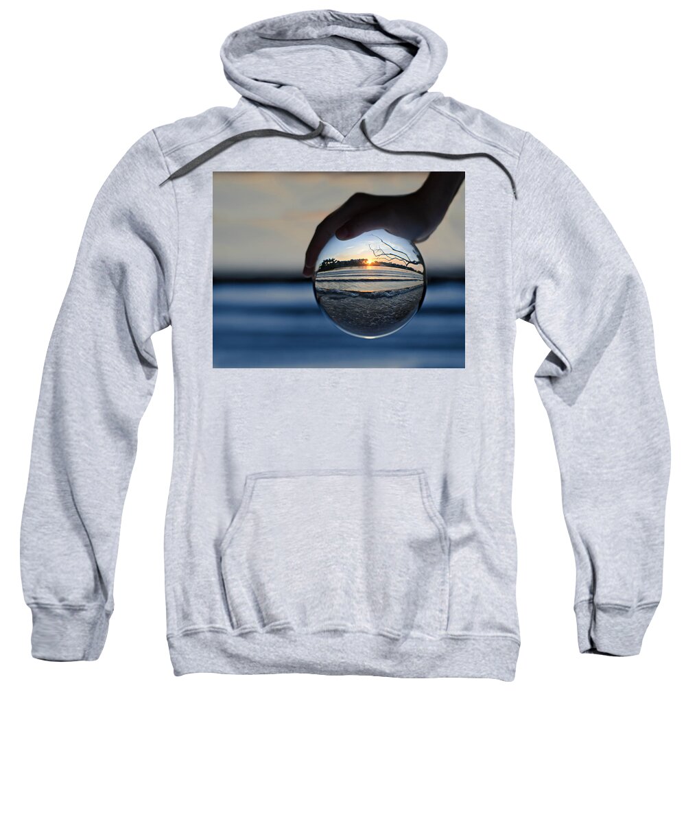 Earth Sweatshirt featuring the photograph Water Planet by Laura Fasulo