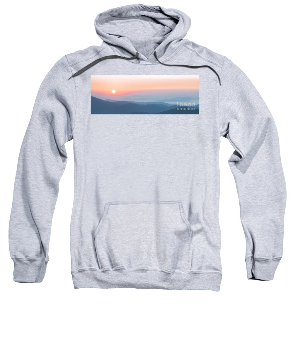 Sunrise Sweatshirt featuring the photograph Watercolor Sunrise In The Blue Ridge Mountains by Jo Ann Tomaselli