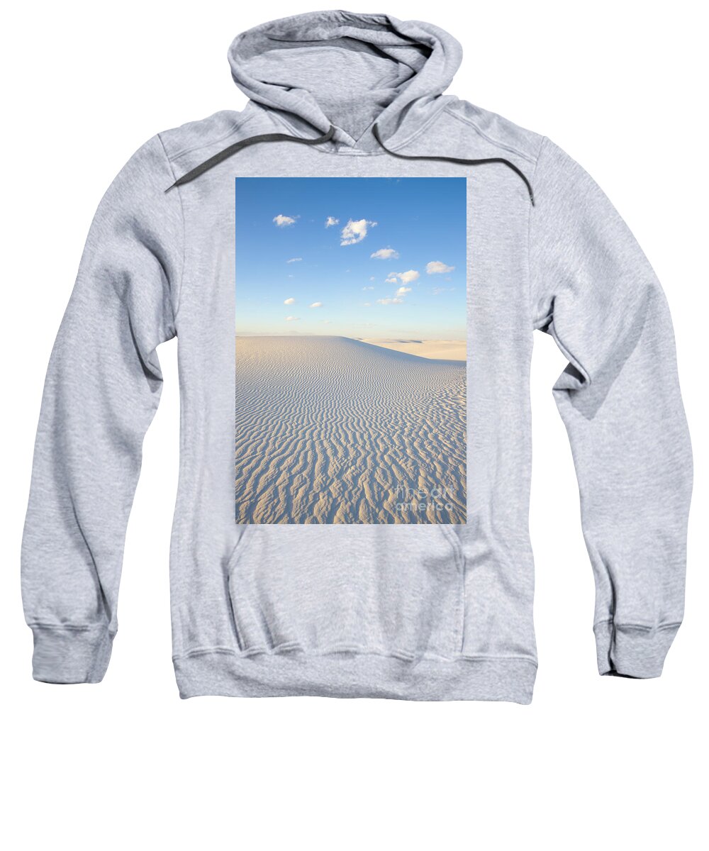 00559171 Sweatshirt featuring the photograph White Gypsum Dune by Yva Momatiuk John Eastcott