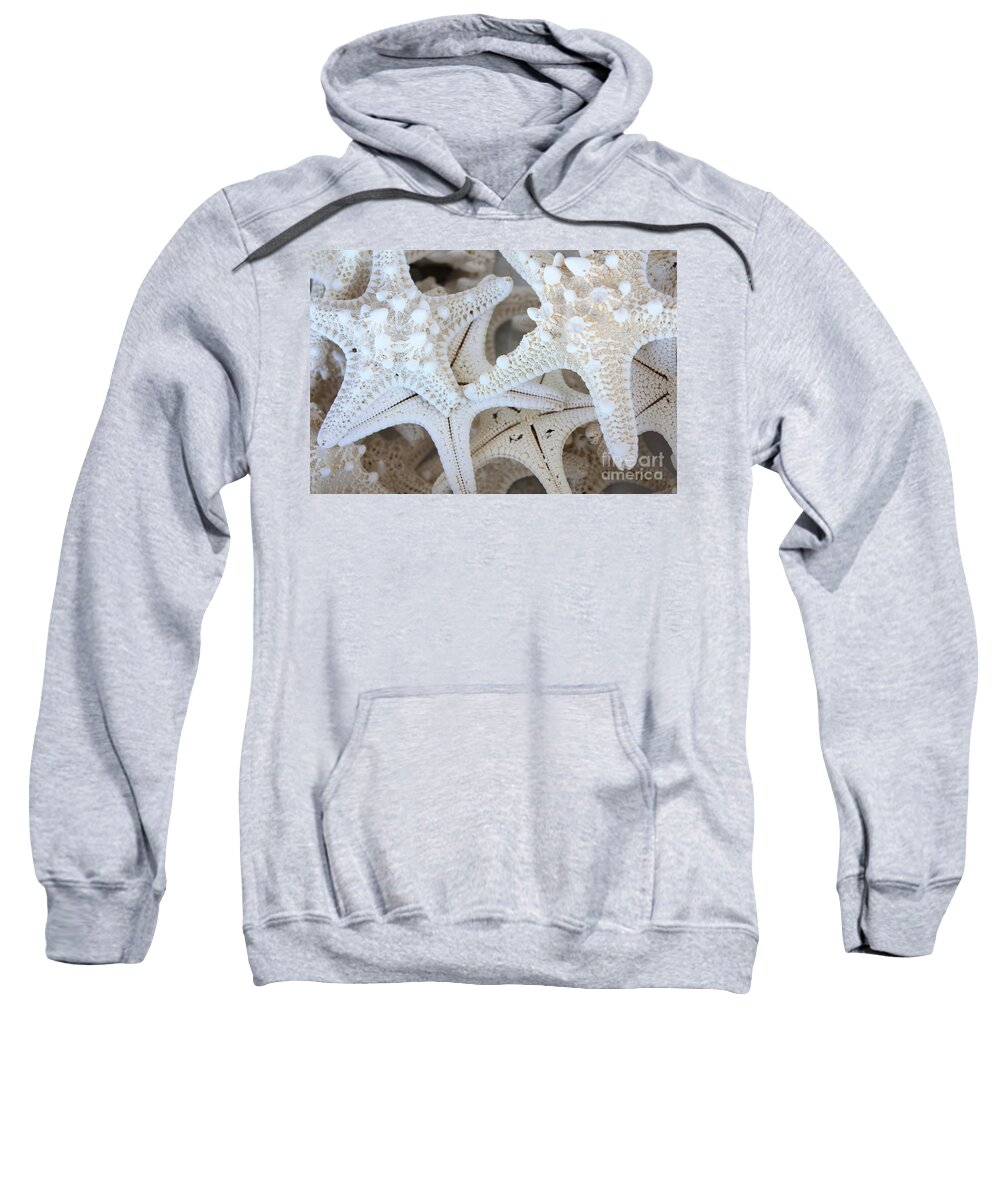 White Sweatshirt featuring the photograph White Starfish by Carol Groenen