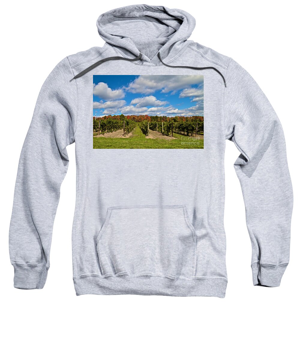 Finger Lakes Sweatshirt featuring the photograph Wine in Waiting by William Norton