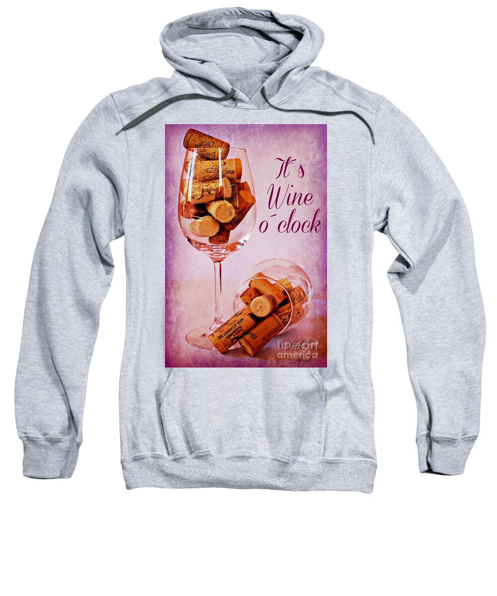 Wine Glasses Sweatshirt featuring the photograph Wine Time by Clare Bevan