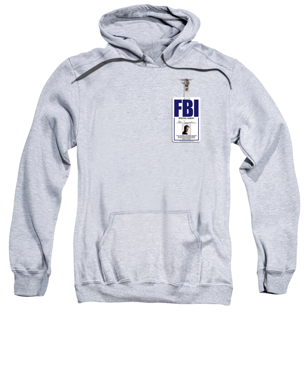  Sweatshirt featuring the digital art X Files - Mulder Badge by Brand A