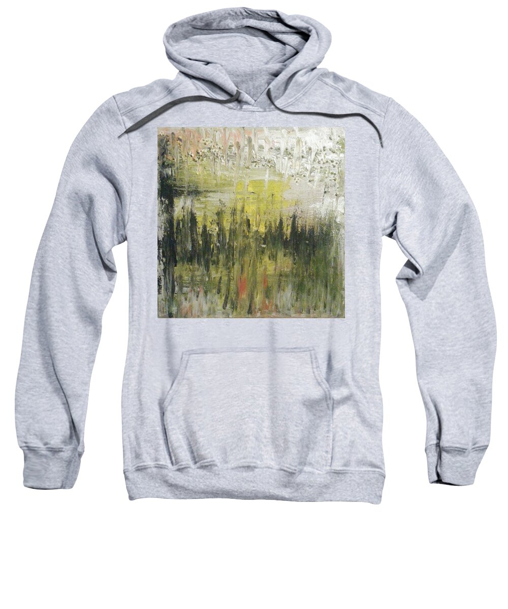 Abstract Painting Sweatshirt featuring the painting Y - liesiii by KUNST MIT HERZ Art with heart