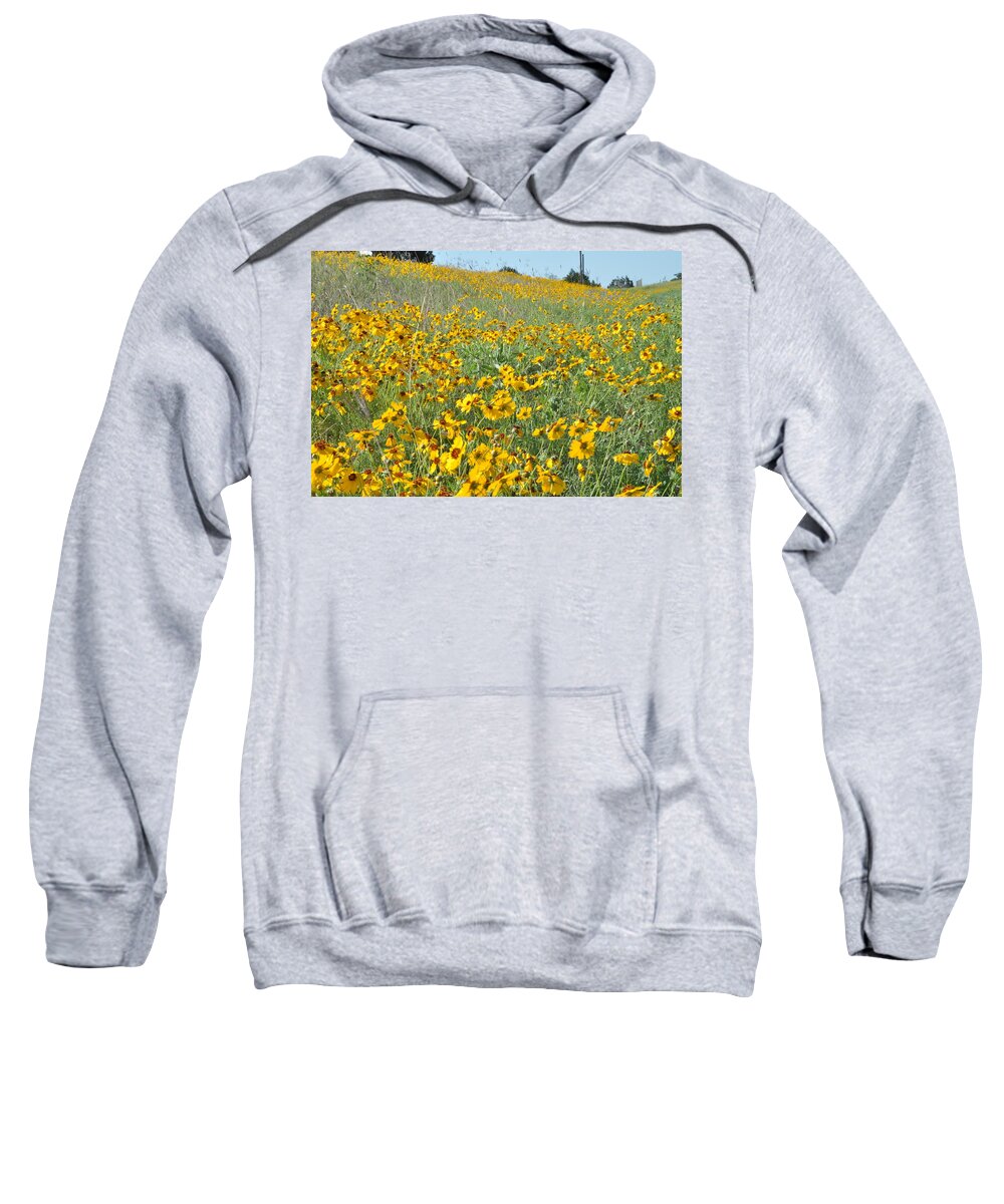 Yellow Sweatshirt featuring the photograph Yellow Flowers by Frank Madia