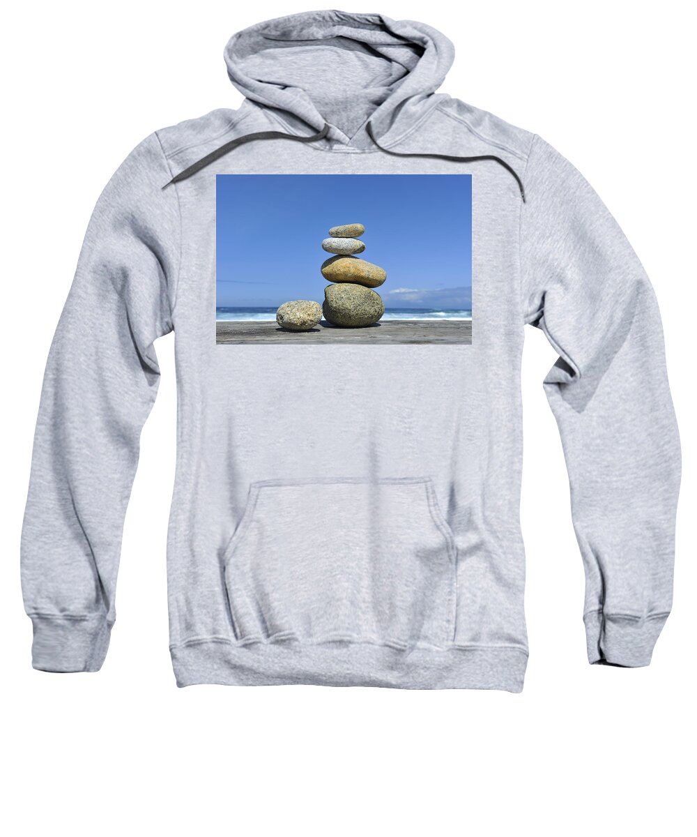 Zen Sweatshirt featuring the photograph Zen Stones I by Marianne Campolongo