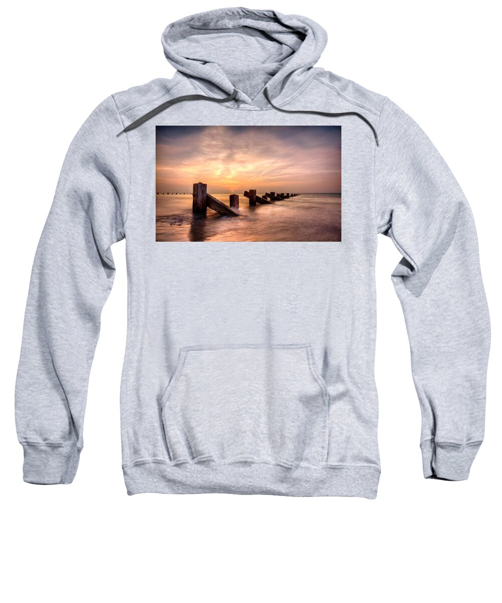 Beach Sweatshirt featuring the photograph Abermaw Sunset by B Cash