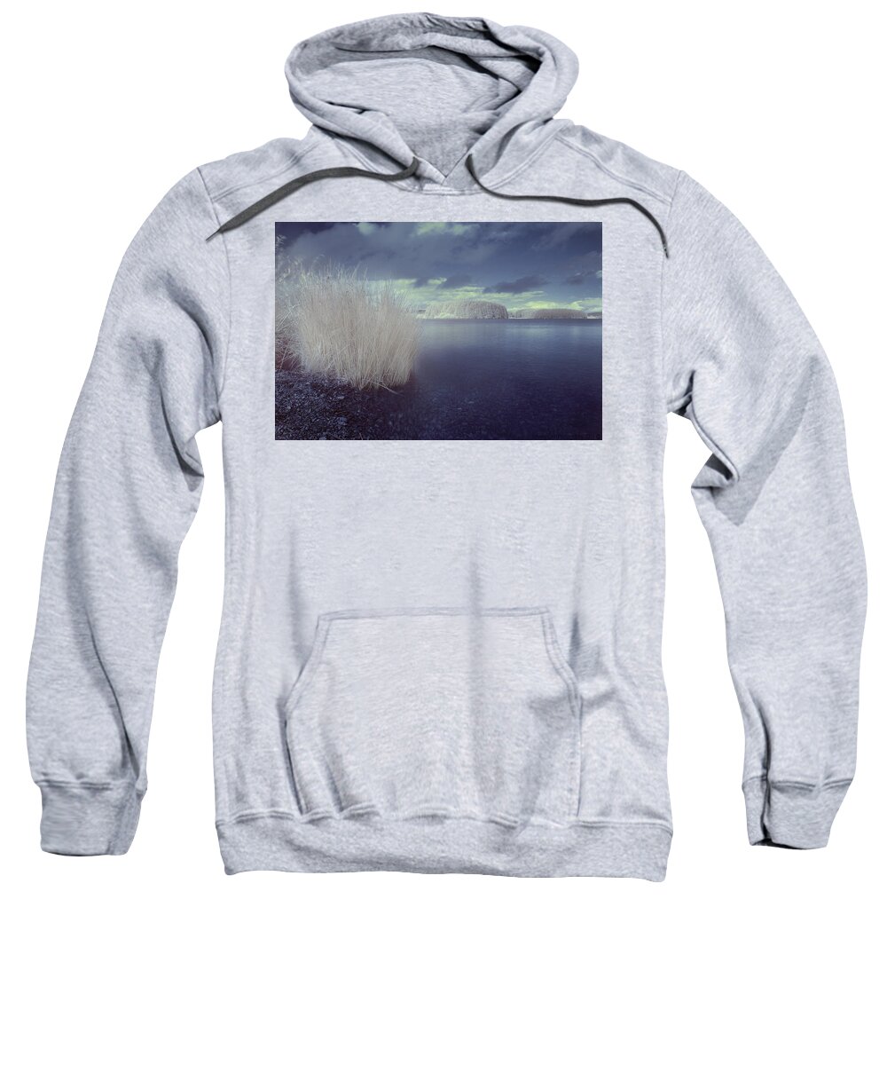 Mono Sweatshirt featuring the photograph Infrared at Llyn Brenig by B Cash
