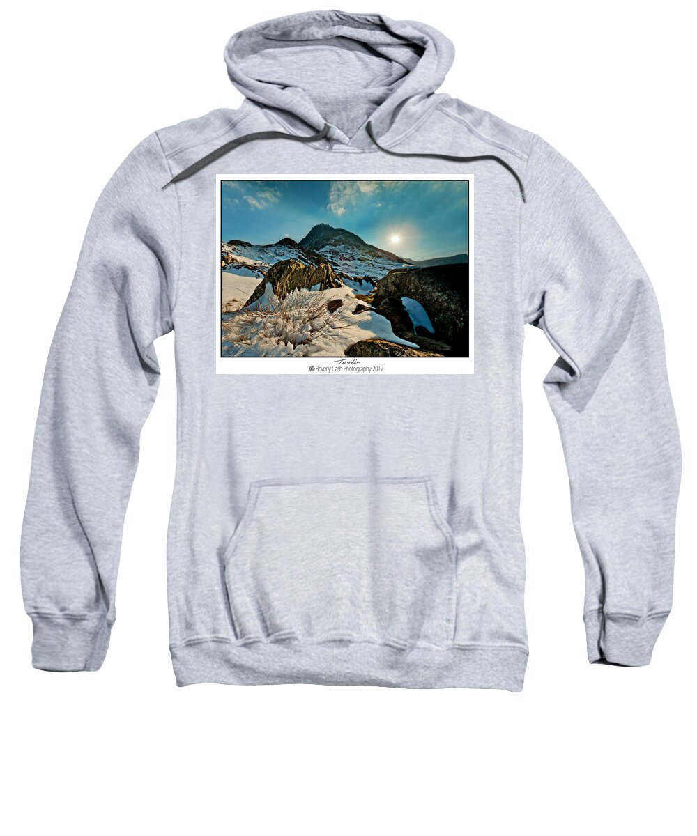 Snowdonia Sweatshirt featuring the photograph Spring Snows at Tryfan by B Cash