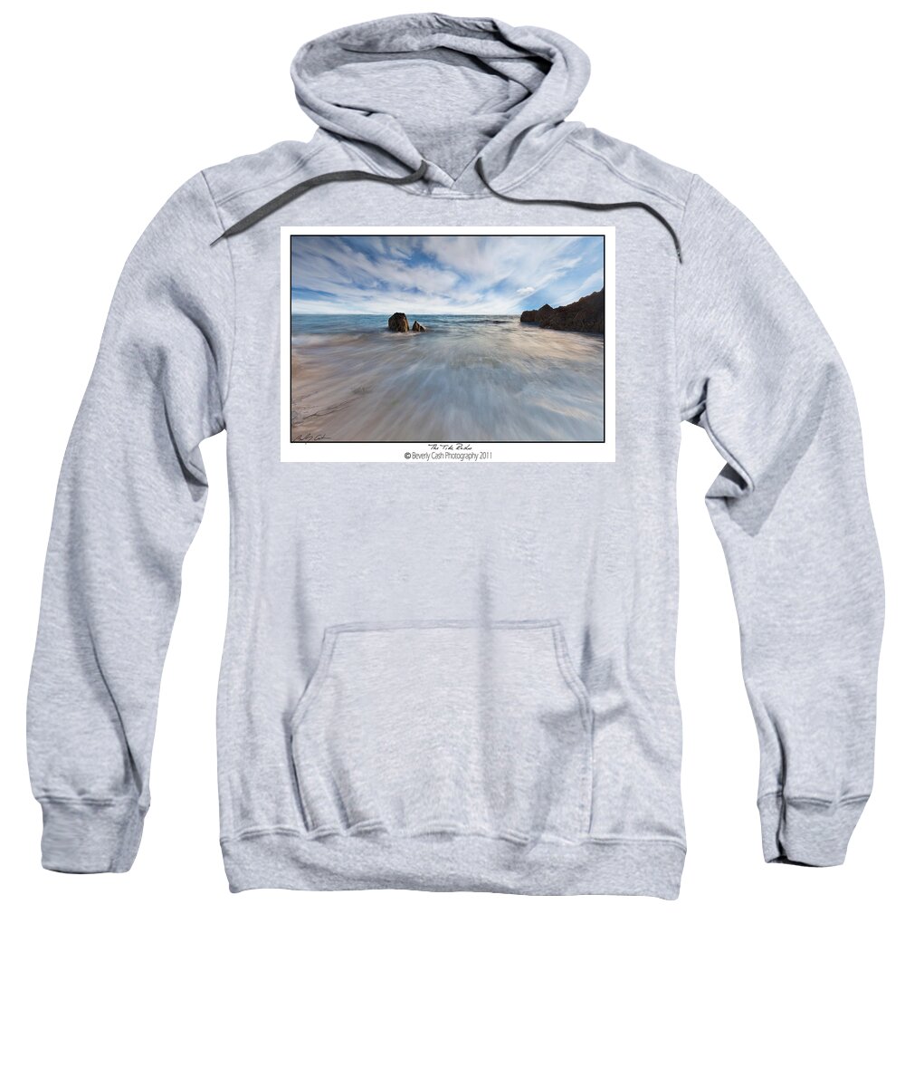 Beach Sweatshirt featuring the photograph The Tide Rushes - Whistling Sands by B Cash