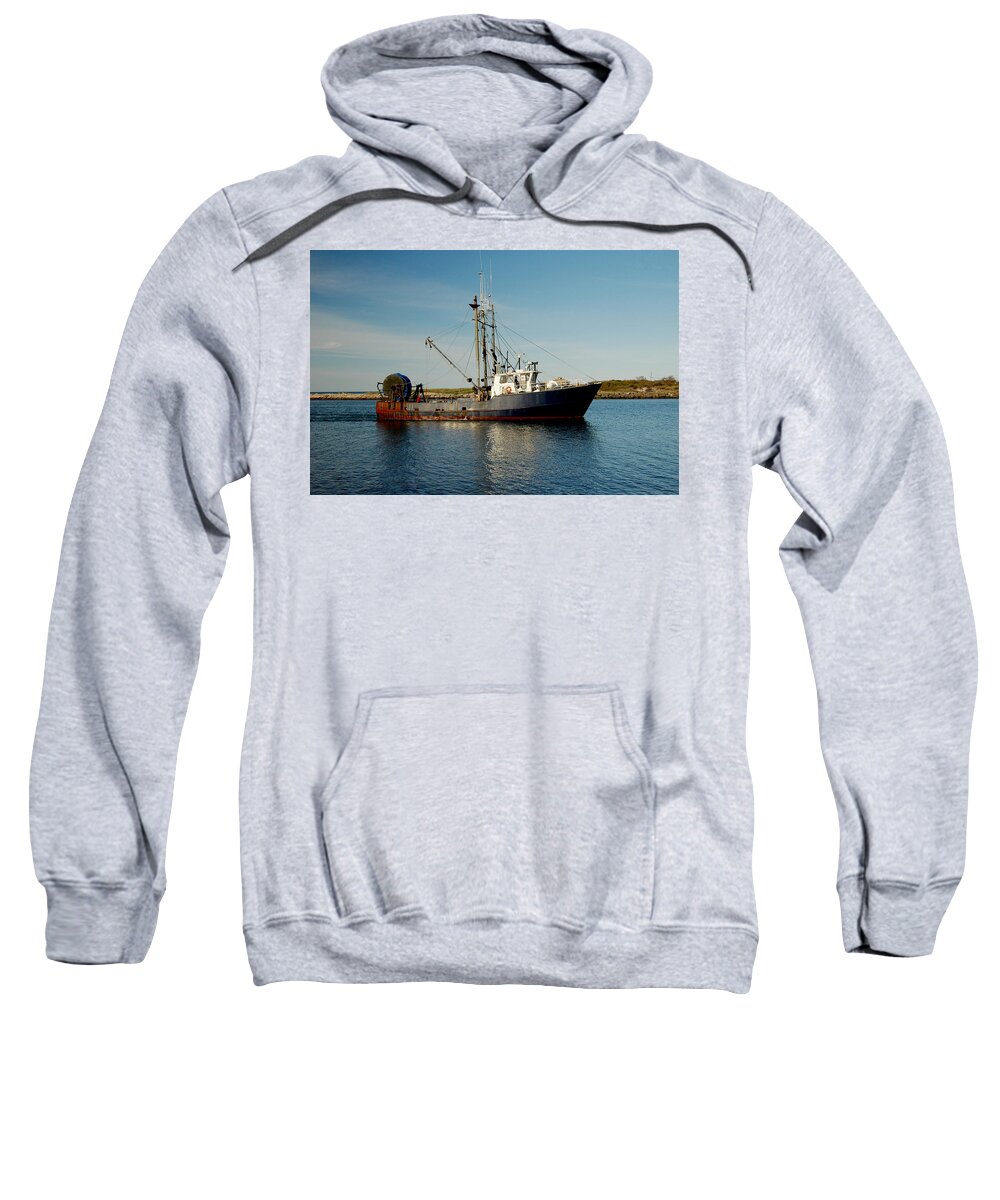Boat Sweatshirt featuring the photograph Catch of the Day by Cathy Kovarik