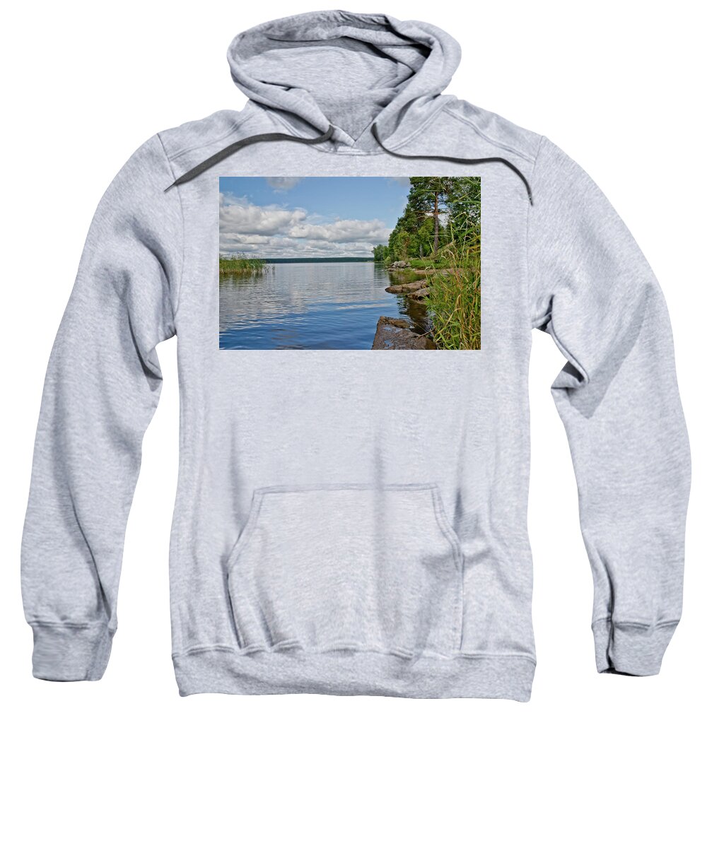 Autumn Sweatshirt featuring the photograph Lake Seliger #1 by Michael Goyberg