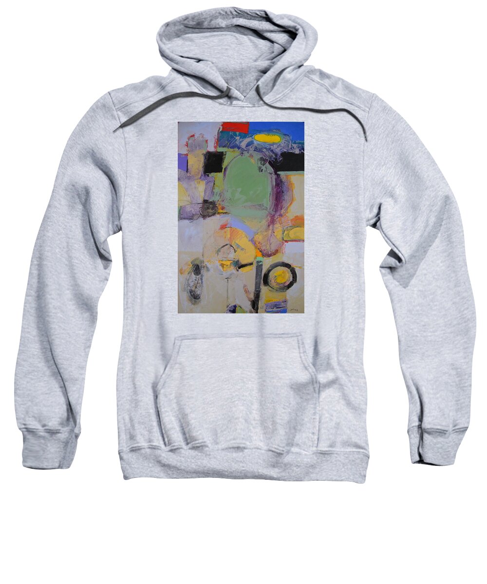 Abstract Painting Sweatshirt featuring the painting 10th Street Bass Hole by Cliff Spohn